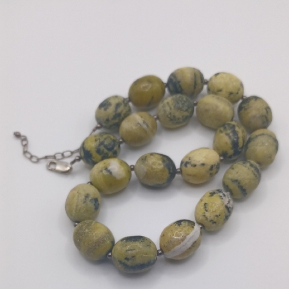Aluma 925 Yellow Turquiose Beaded Necklace